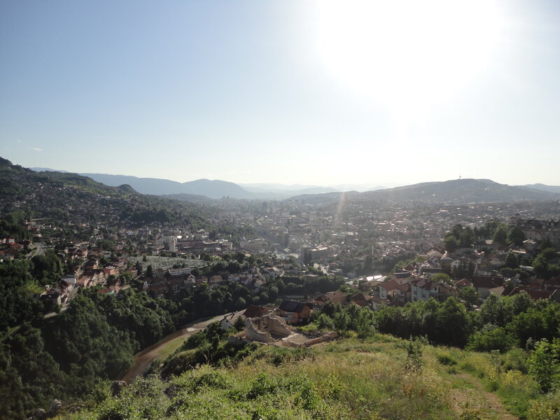 Cityscape from Hilltop — Green, Serene