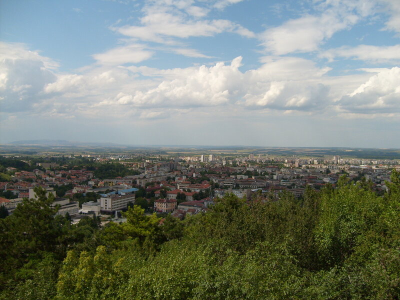 Cityscape from Hilltop — Green
