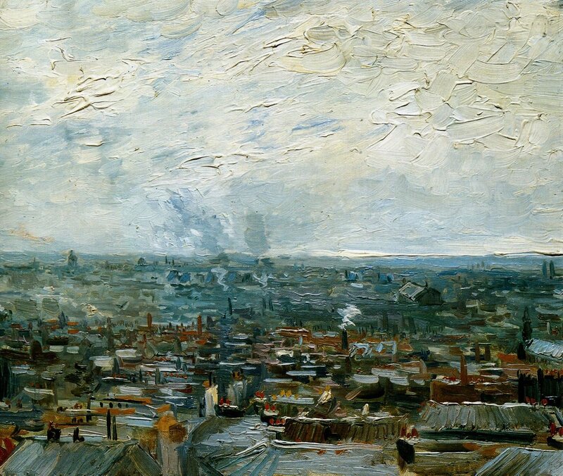 Cityscape from Rooftop — Blue