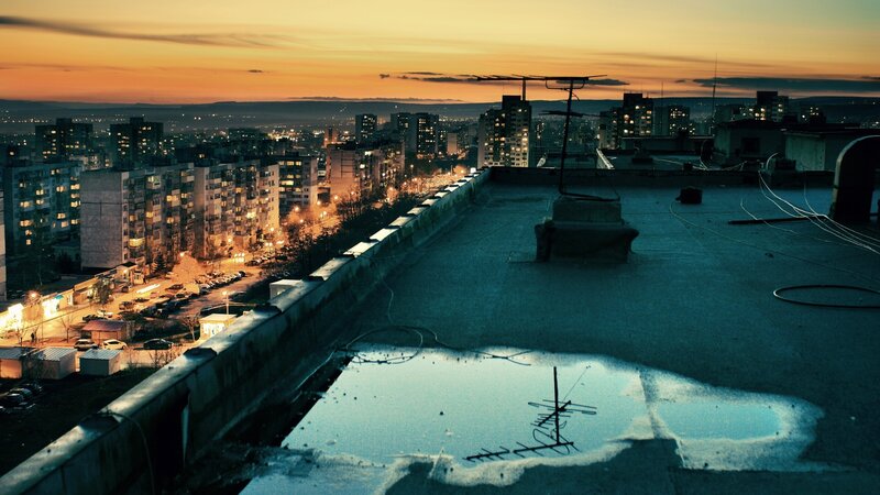Cityscape from Rooftop — Orange