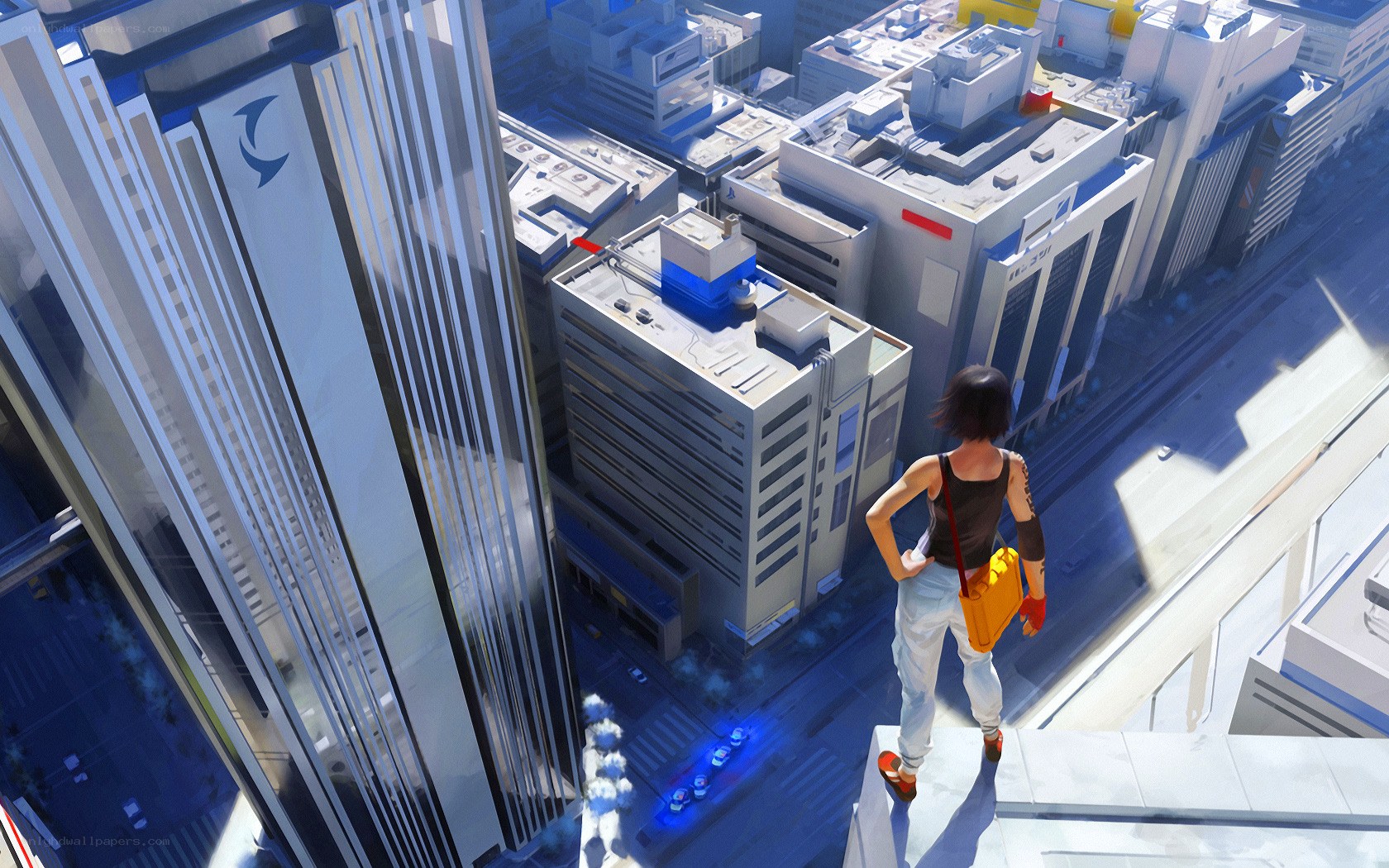 cityscape from rooftop view