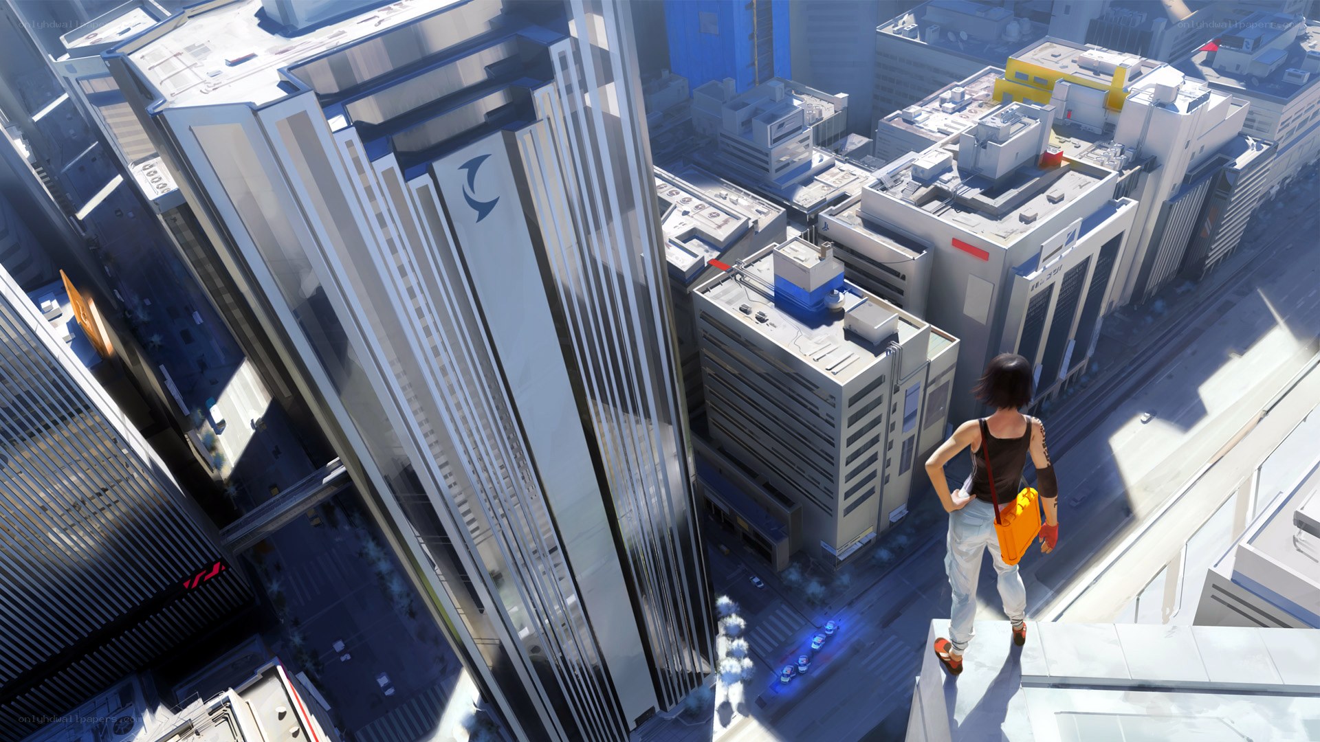 cityscape from rooftop view
