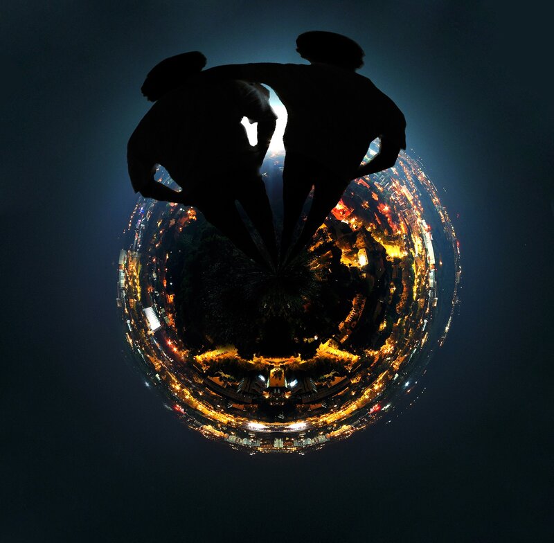 cityscape in a sphere