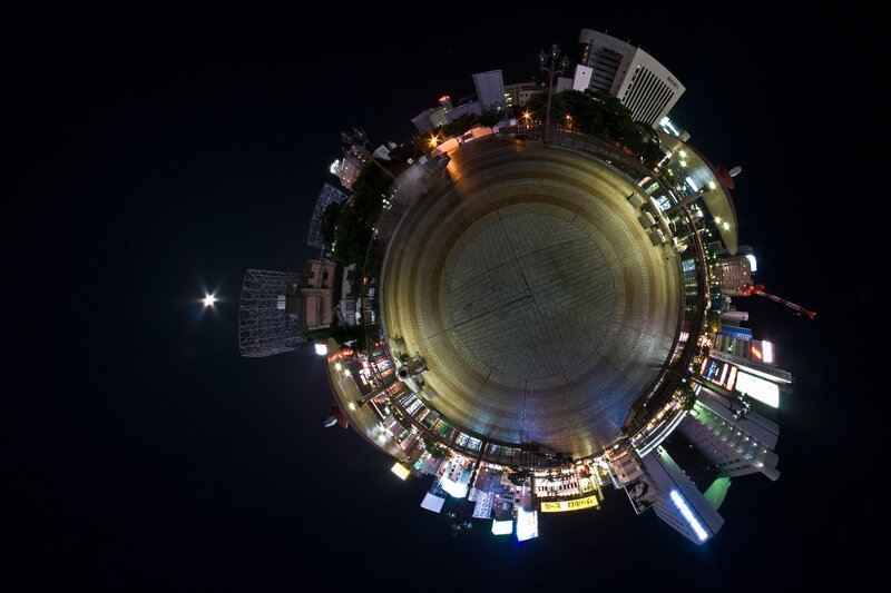 Cityscape in a Sphere — Black