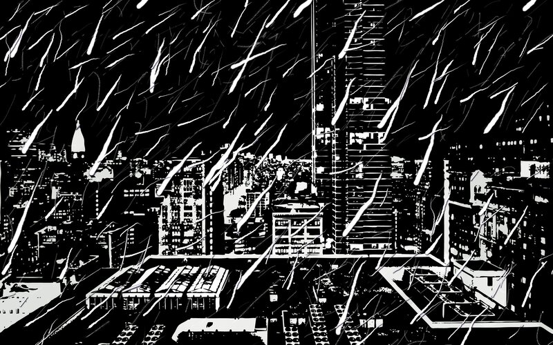 Cityscape in Rain