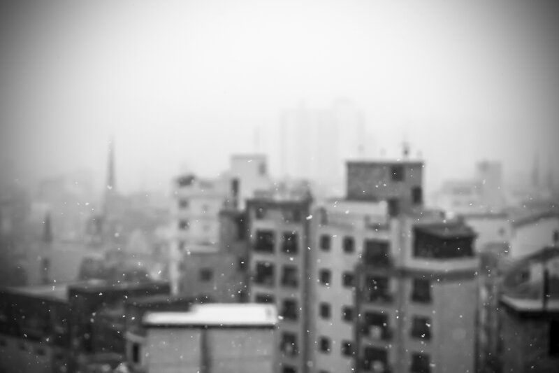 Cityscape in Snowfall
