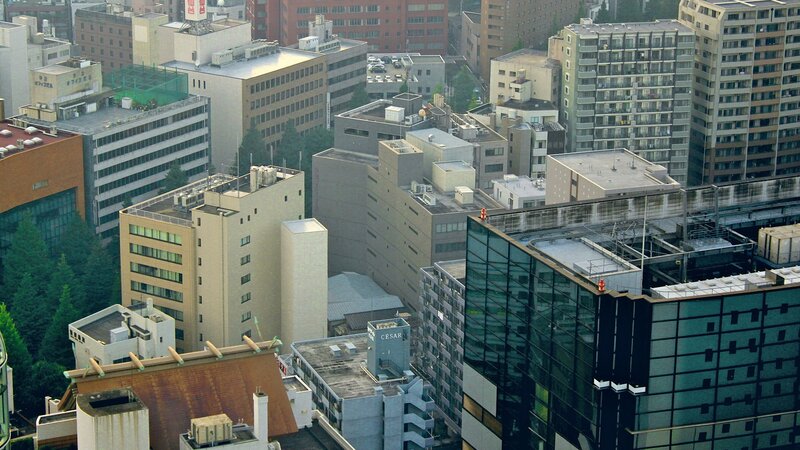 cityscape of high-rise buildings