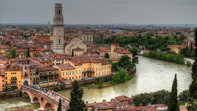 Cityscape of Verona — Brown