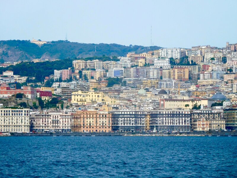 Cityscape on a Hillside — Blue