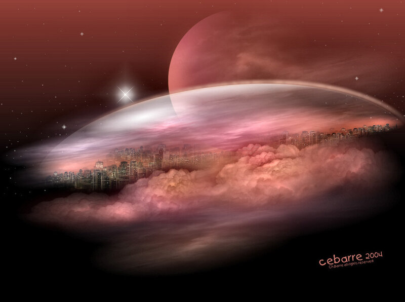 Cityscape on Alien Planet