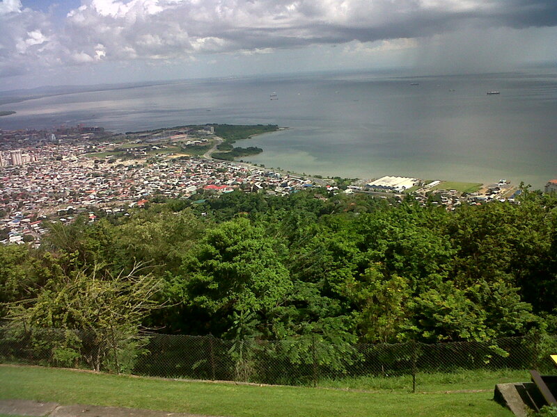 Cityscape Overlooking Bay — Green