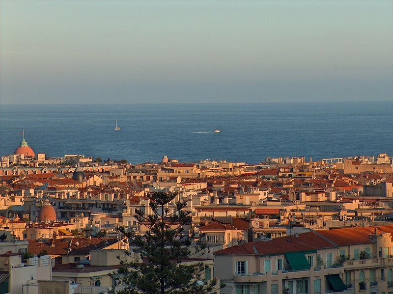 cityscape overlooking the sea