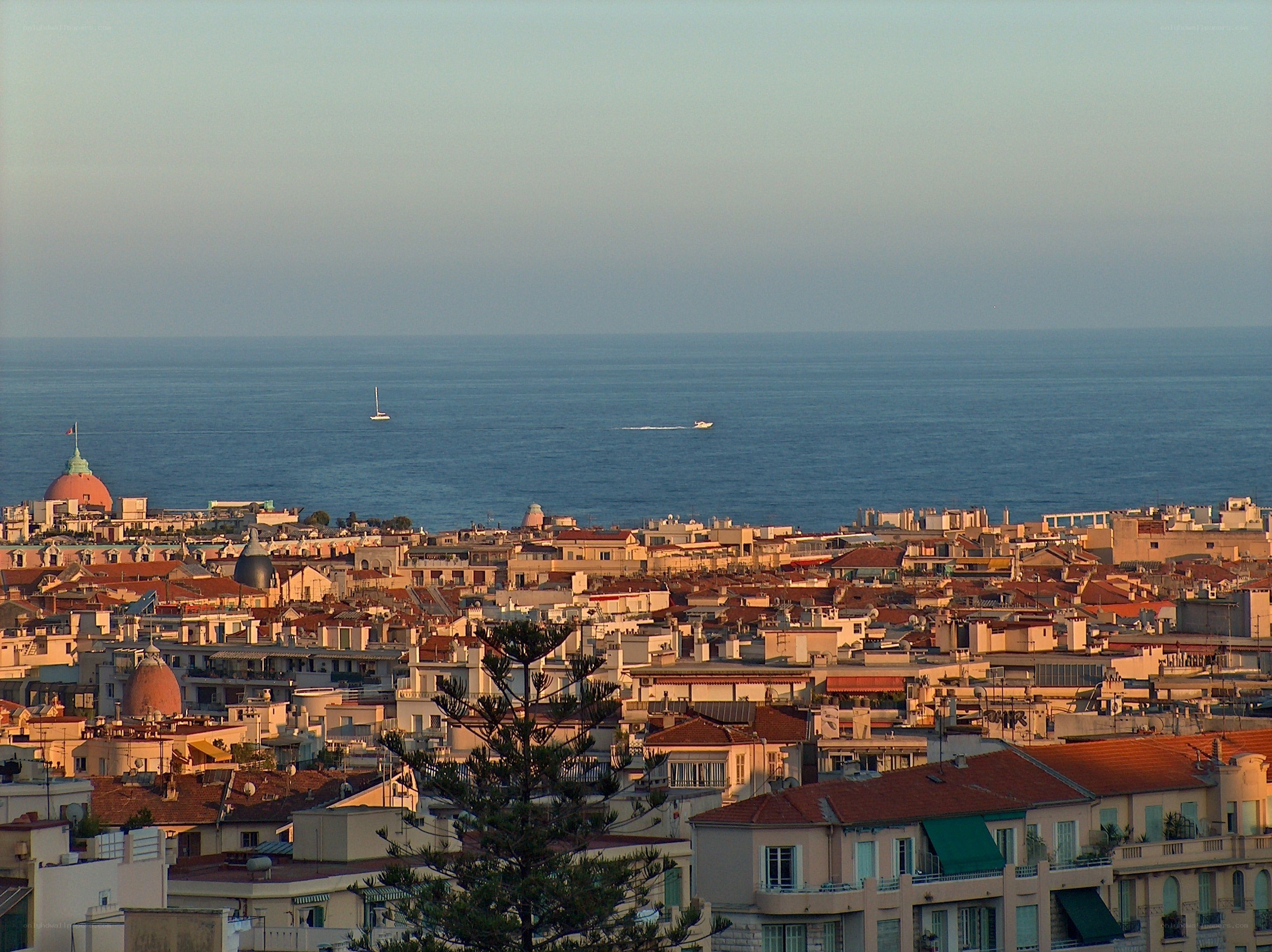 cityscape overlooking the sea