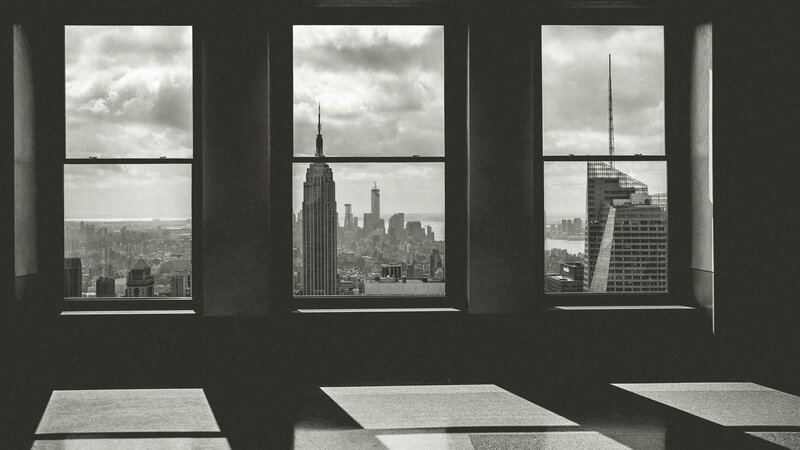 Cityscape Through Windows