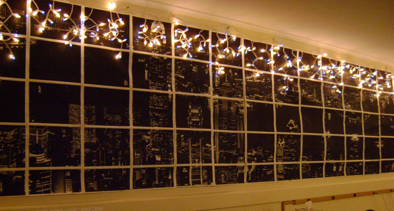 cityscape wall decoration