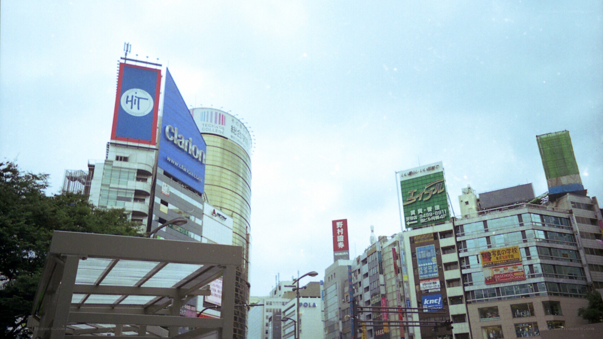 cityscape with billboards