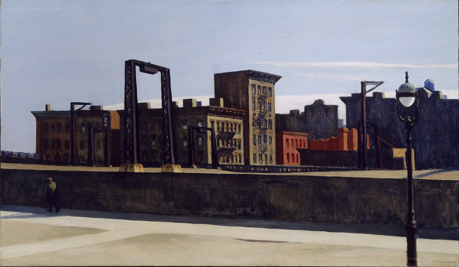 Cityscape with Bridge and Buildings