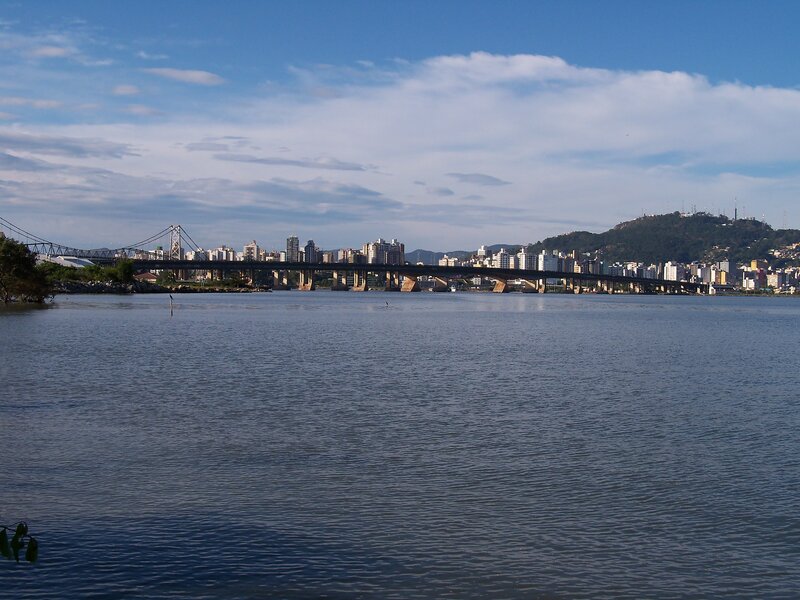 Cityscape with Bridge — Blue, Calm