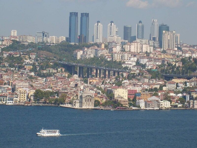 Cityscape with Bridge — Blue, Urban