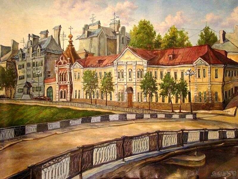 Cityscape with Bridge — Yellow