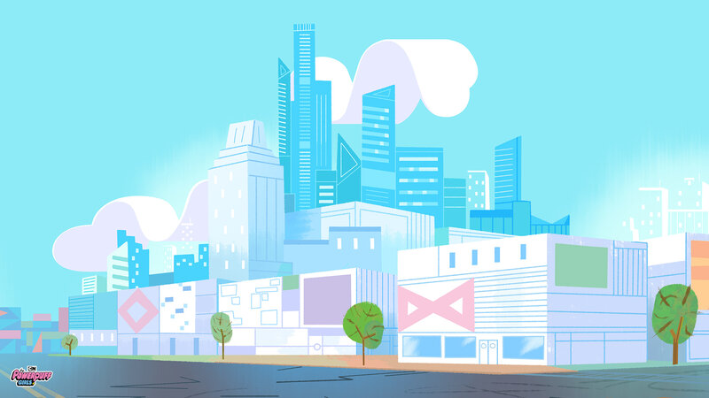 Cityscape with Buildings — Blue, Serene