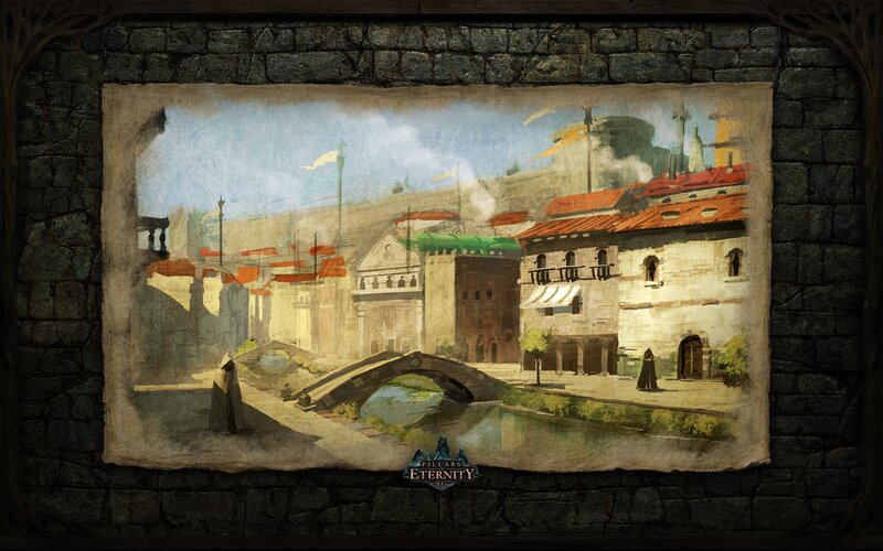 Cityscape with Canal — Brown