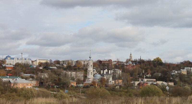 cityscape with church towers