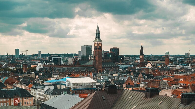Cityscape with Clock Tower