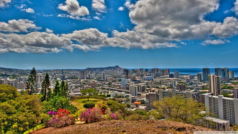 Cityscape with Diamond Head