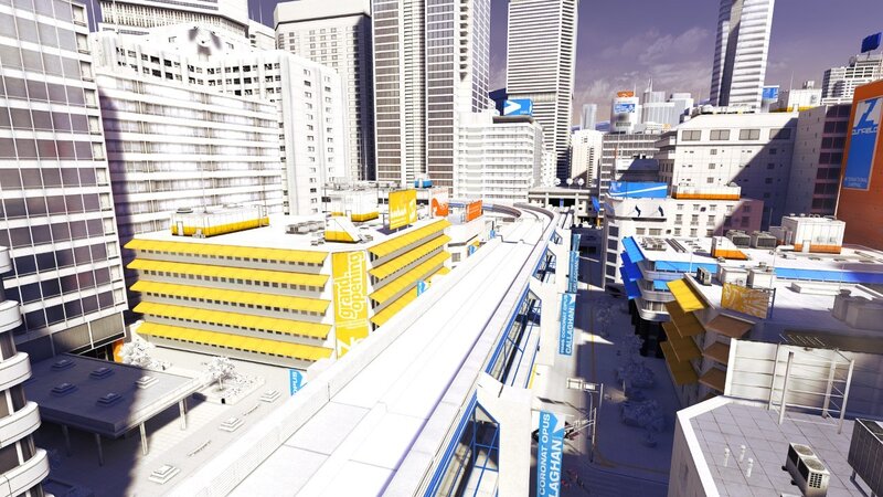 Cityscape with Elevated Train