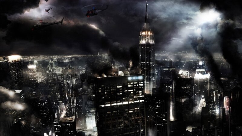 Cityscape with Helicopters