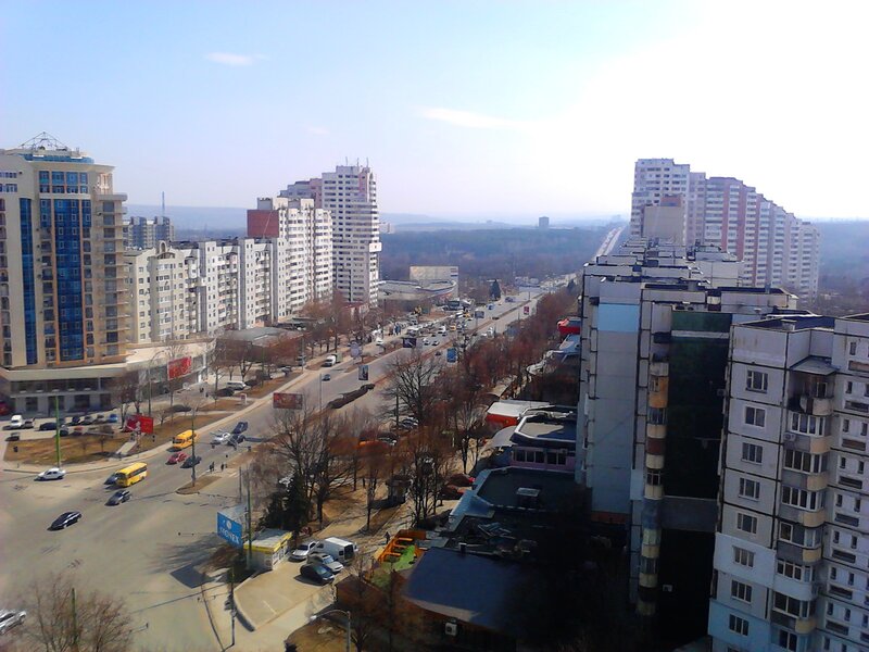 cityscape with high-rise buildings
