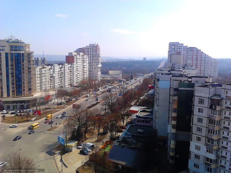 Cityscape with High-rise Buildings — White