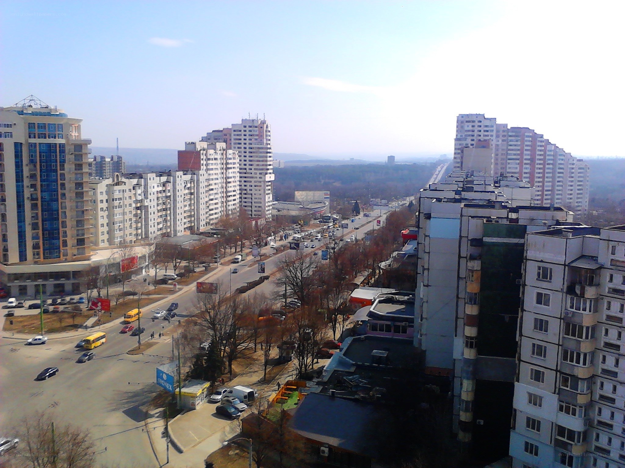 cityscape with high-rise buildings