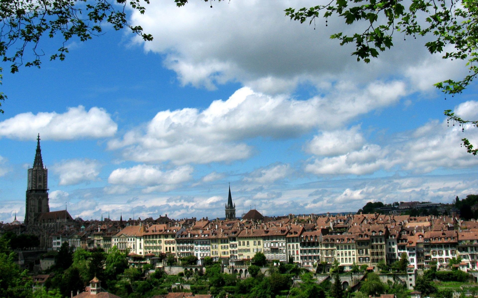 cityscape with historic buildings
