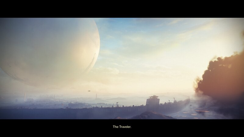 Cityscape with Large Sphere