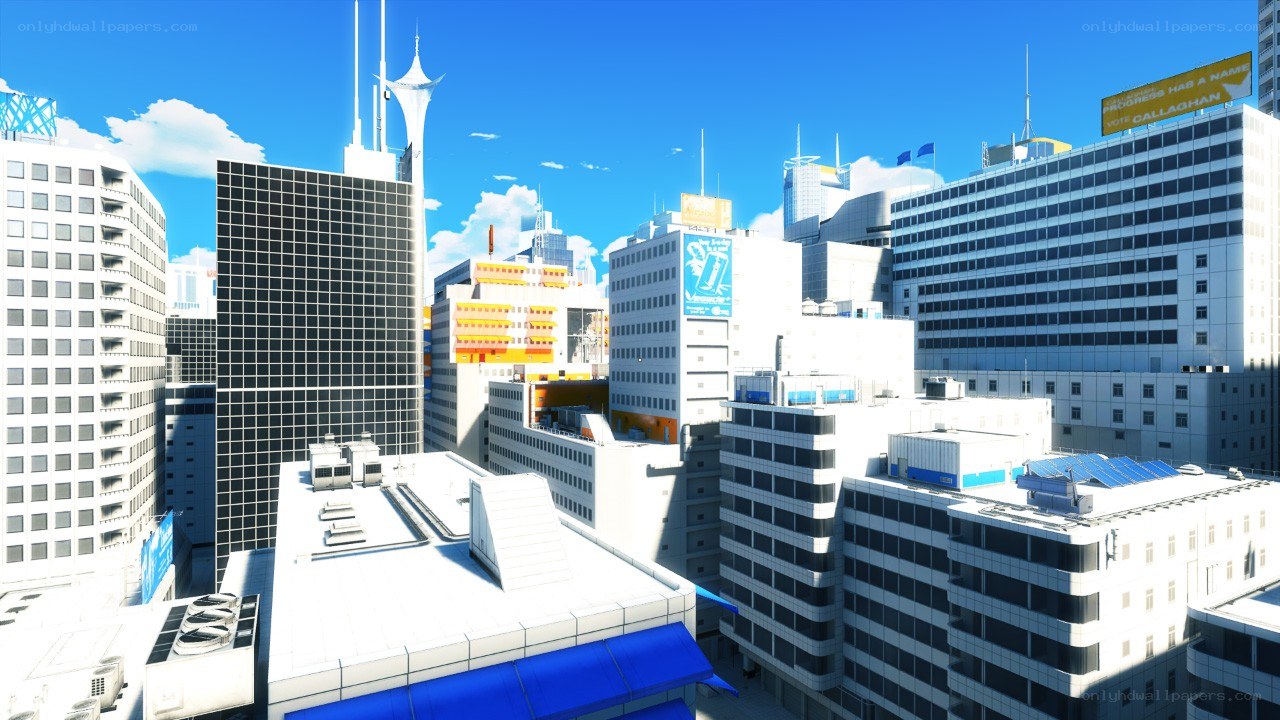 cityscape with modern buildings
