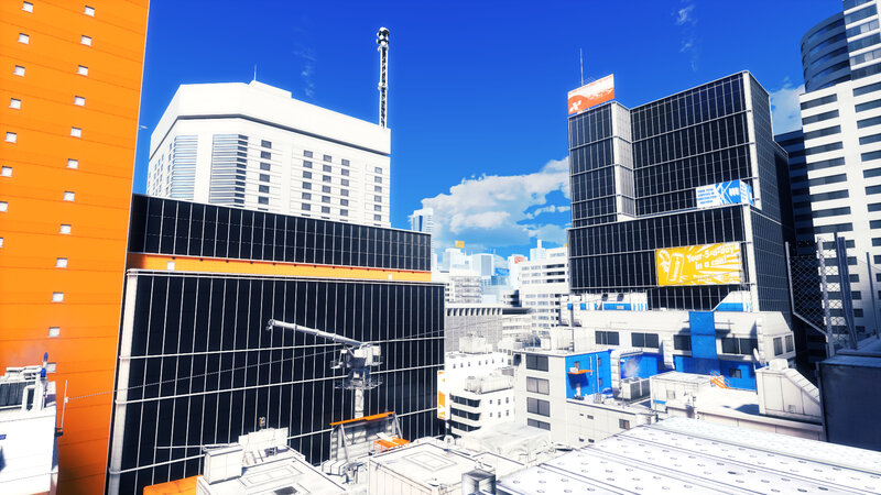 cityscape with modern buildings
