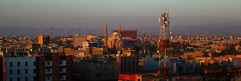 Cityscape with Mosque — Brown