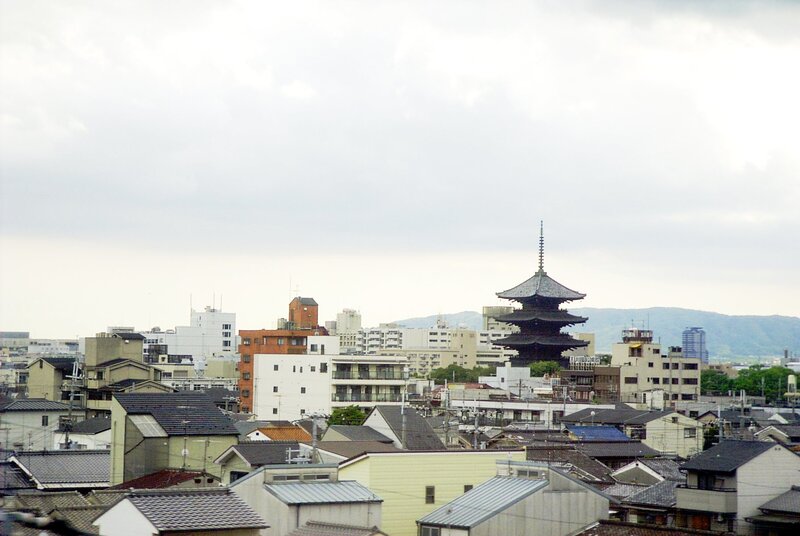 Cityscape with pagoda in Japan
