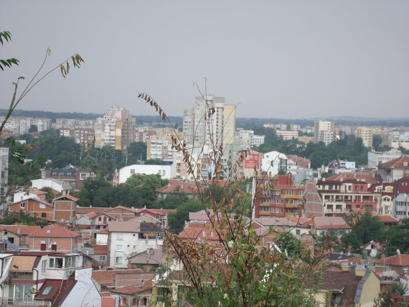 Cityscape with Red Roofs — Gray