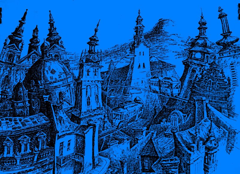 Cityscape with Trams