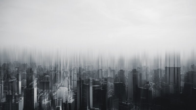 Cityscape with Vertical Blur