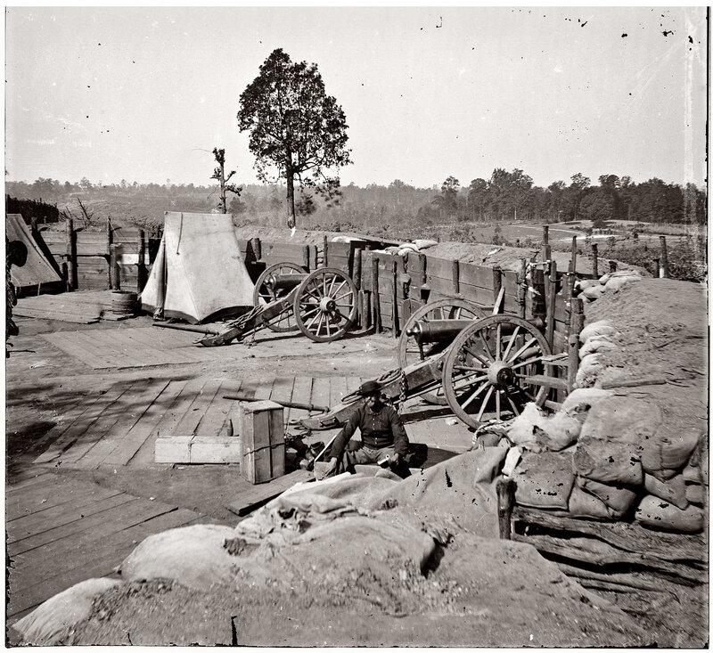 Civil War artillery position