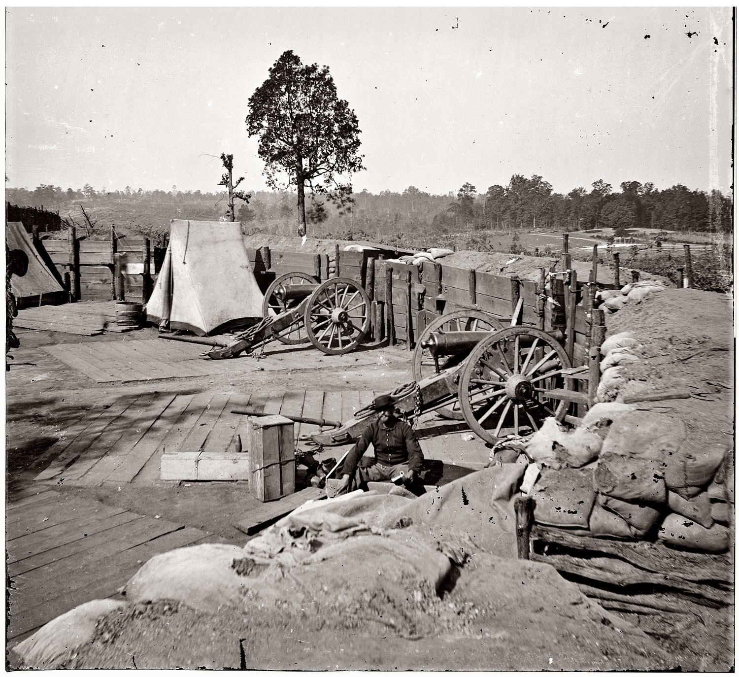 Civil War artillery position