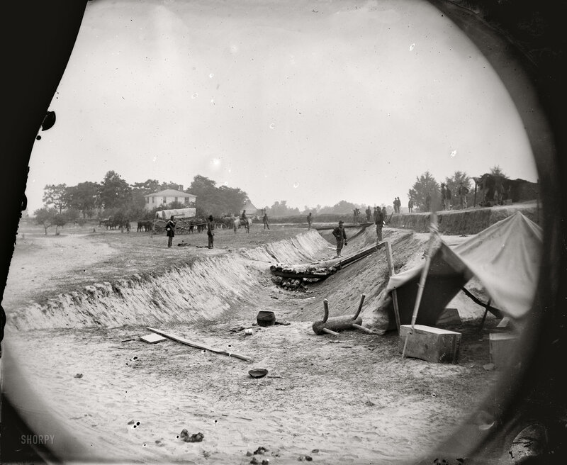 Civil War camp scene