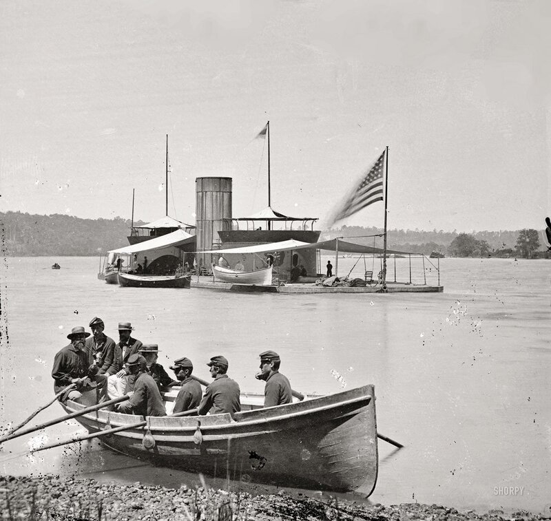 Civil War-era river scene