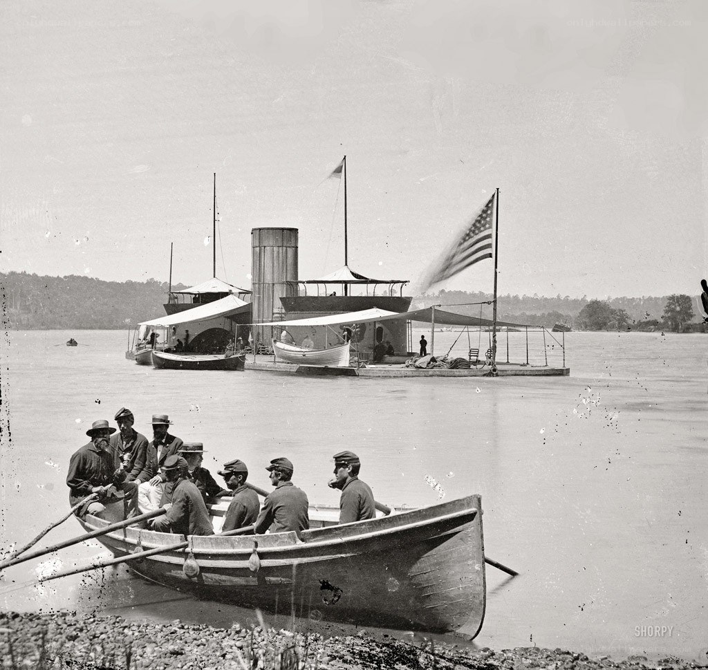 Civil War-era river scene