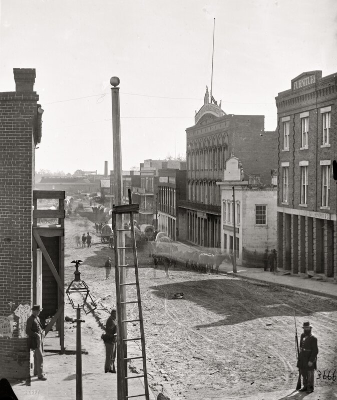 Civil War-era street scene