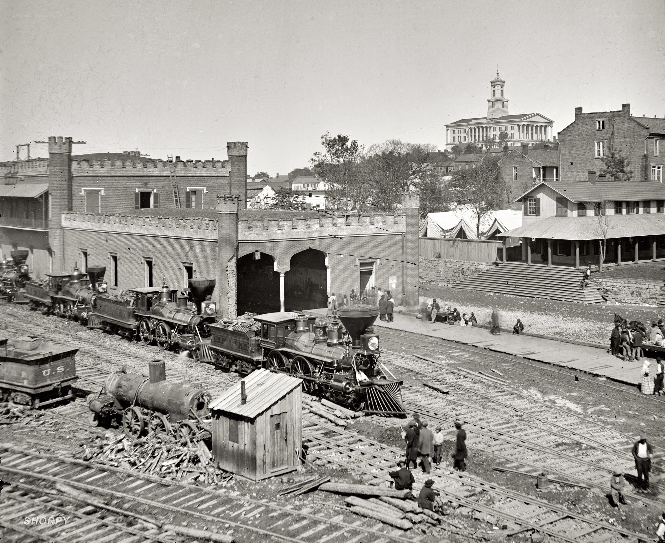 Civil War-era train yard